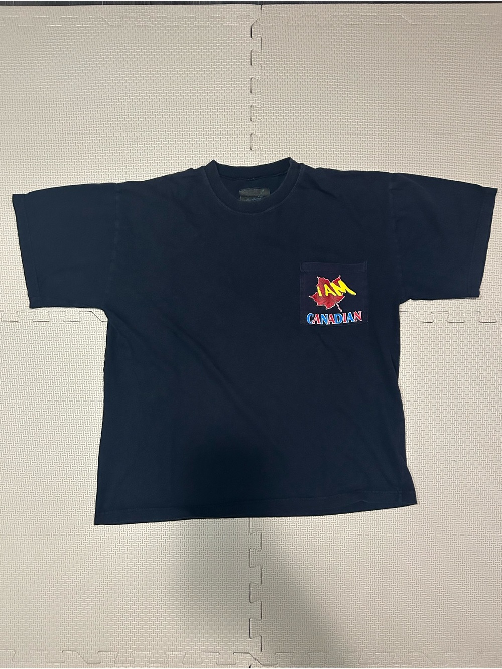 Malsom I AM Canadian Pocket Boxy T-shirt - Navy Men’s Large
